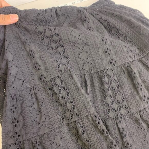 SALT WATER LUXE Black Eyelet Boho Chic Nova Mini Dress Size XS - Picture 12 of 14